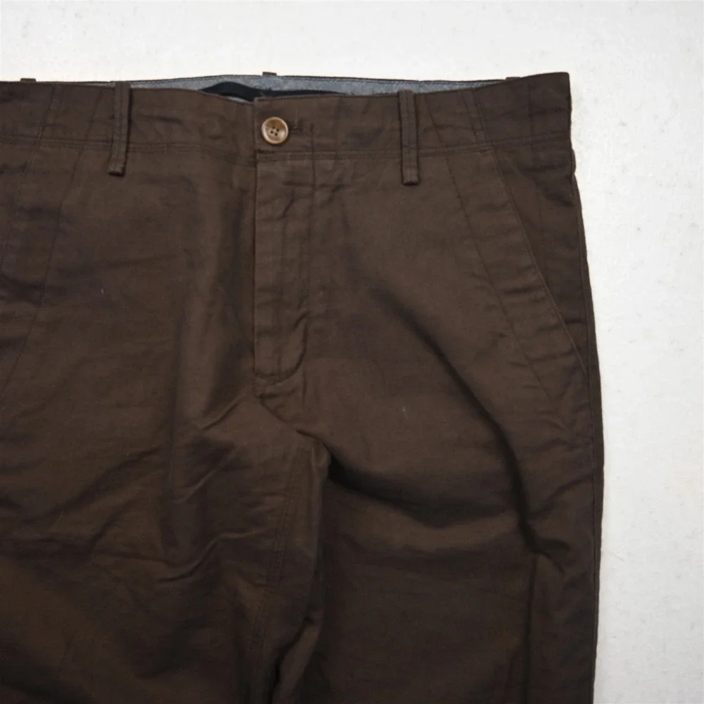 Banana Republic 31x30 Brown Linen Drawstring Straight Beach Wedding Mens Pants